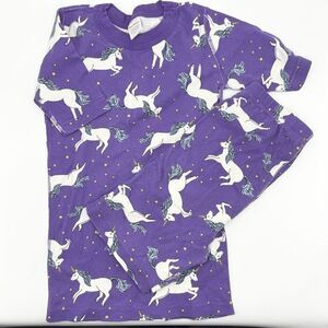 Hanna Andersson Shortalls Pajama Set Unicorns - Kids US 12 / EU 150cm